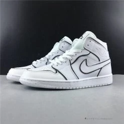 Hypeyourbeast Air Jordan 1 Mid Iridescent Reflective White