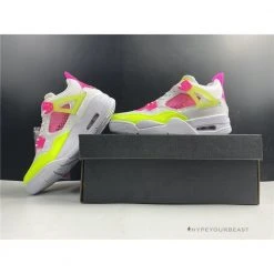 Hypeyourbeast Air Jordan 4 Retro White Lemon Pink
