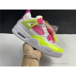 Hypeyourbeast Air Jordan 4 Retro White Lemon Pink