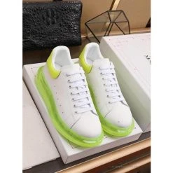 Hypeyourbeast A. Mcqueen Alexander McQueen White / Neon Green Sole Sneaker