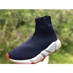 Hypeyourbeast Balenciaga BCG Sock Sneakers Blue Marine