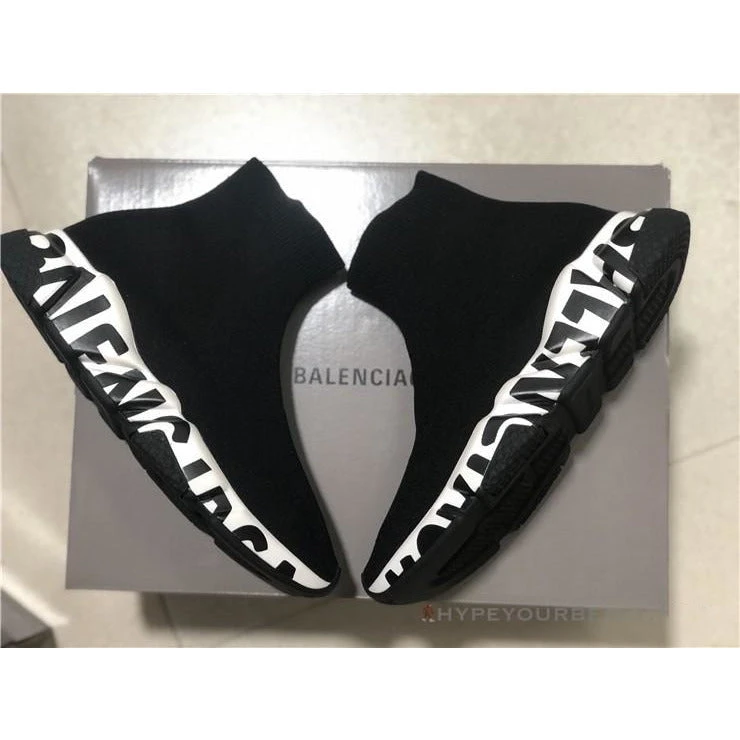 Hypeyourbeast BCG Sock Sneakers 'Graffiti - Black White' Balenciaga 4 Hypeyourbeast BCG Sock Sneakers 'Graffiti - Black White' Balenciaga