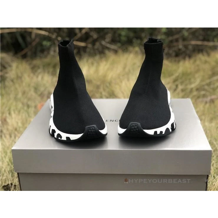 Hypeyourbeast BCG Sock Sneakers 'Graffiti - Black White' Balenciaga 2 Hypeyourbeast BCG Sock Sneakers 'Graffiti - Black White' Balenciaga