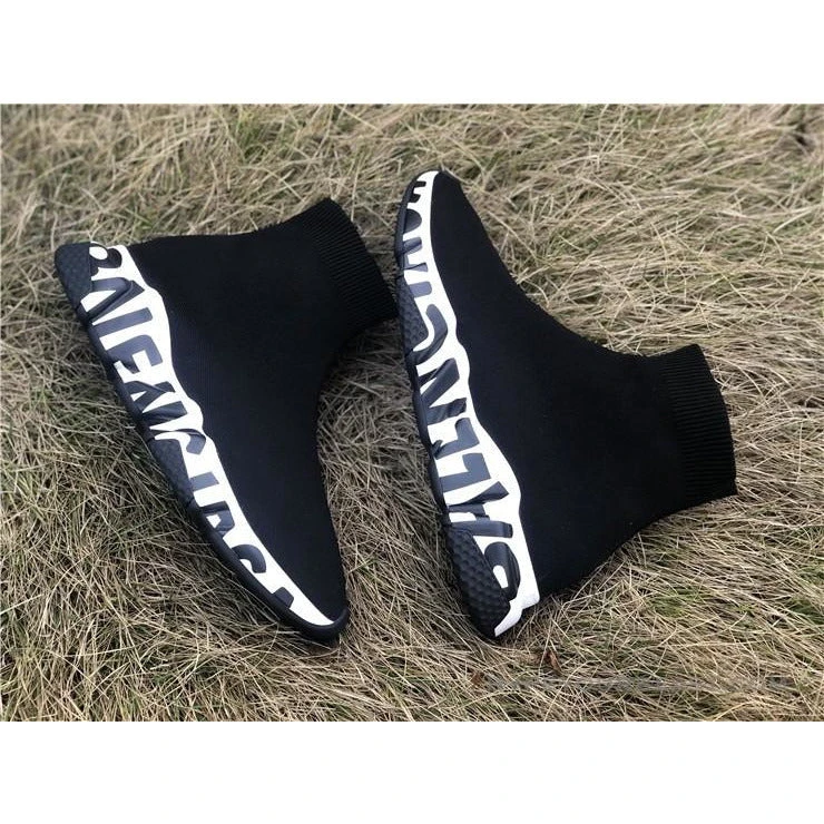 Hypeyourbeast BCG Sock Sneakers 'Graffiti - Black White' Balenciaga 9 Hypeyourbeast BCG Sock Sneakers 'Graffiti - Black White' Balenciaga