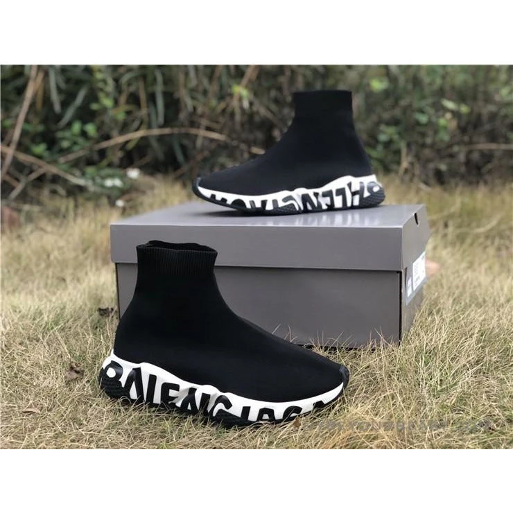 Hypeyourbeast BCG Sock Sneakers 'Graffiti - Black White' Balenciaga 8 Hypeyourbeast BCG Sock Sneakers 'Graffiti - Black White' Balenciaga