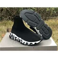 Hypeyourbeast BCG Sock Sneakers 'Graffiti - Black White' Balenciaga