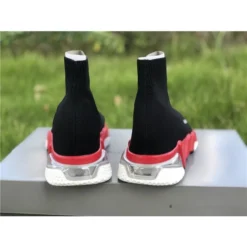 Hypeyourbeast BCG Sock Sneakers Clear Sole Black / Red
