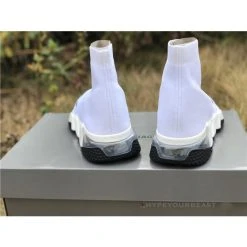 Hypeyourbeast Balenciaga BCG Sock Trainers White / White