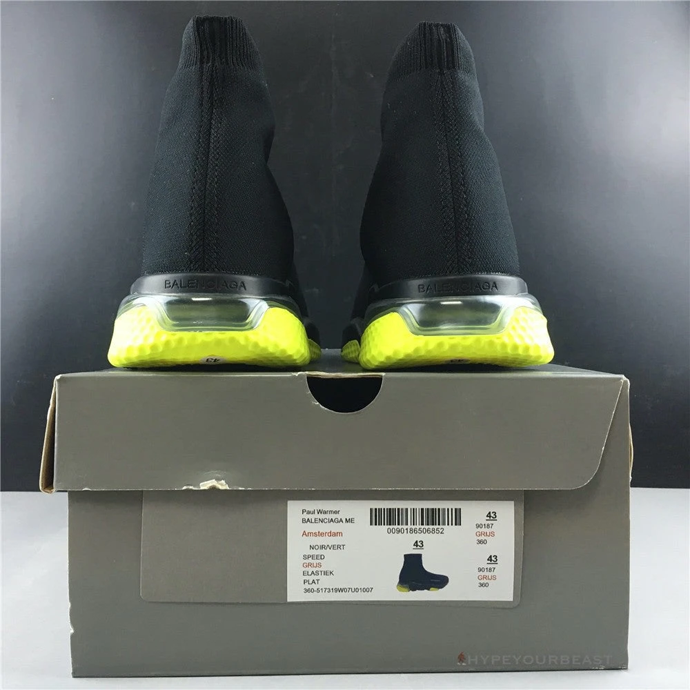 Hypeyourbeast BCG Sock Sneakers Clear Sole - Black Yellow Fluo Balenciaga 9 Hypeyourbeast BCG Sock Sneakers Clear Sole - Black Yellow Fluo Balenciaga