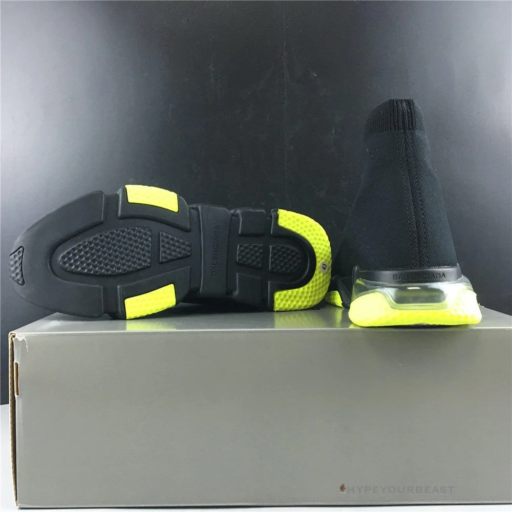 Hypeyourbeast BCG Sock Sneakers Clear Sole - Black Yellow Fluo Balenciaga 7 Hypeyourbeast BCG Sock Sneakers Clear Sole - Black Yellow Fluo Balenciaga