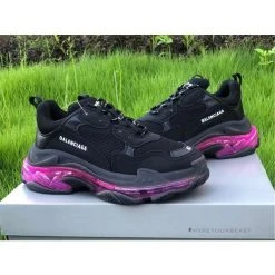 Hypeyourbeast BCG Triple S Clear Sole - Black Pink Neon