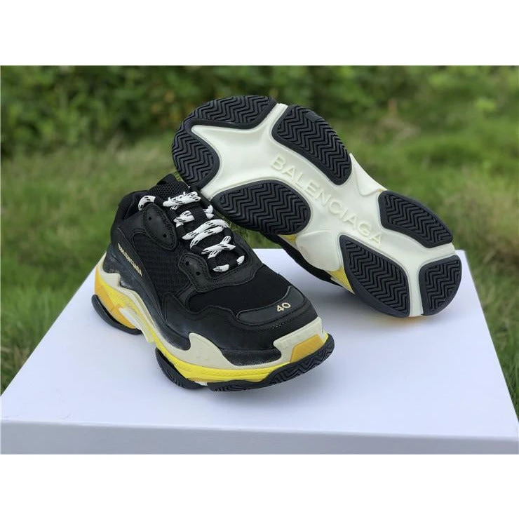 Hypeyourbeast BCG Triple S Sneakers Black / Yellow 1 Hypeyourbeast BCG Triple S Sneakers Black / Yellow