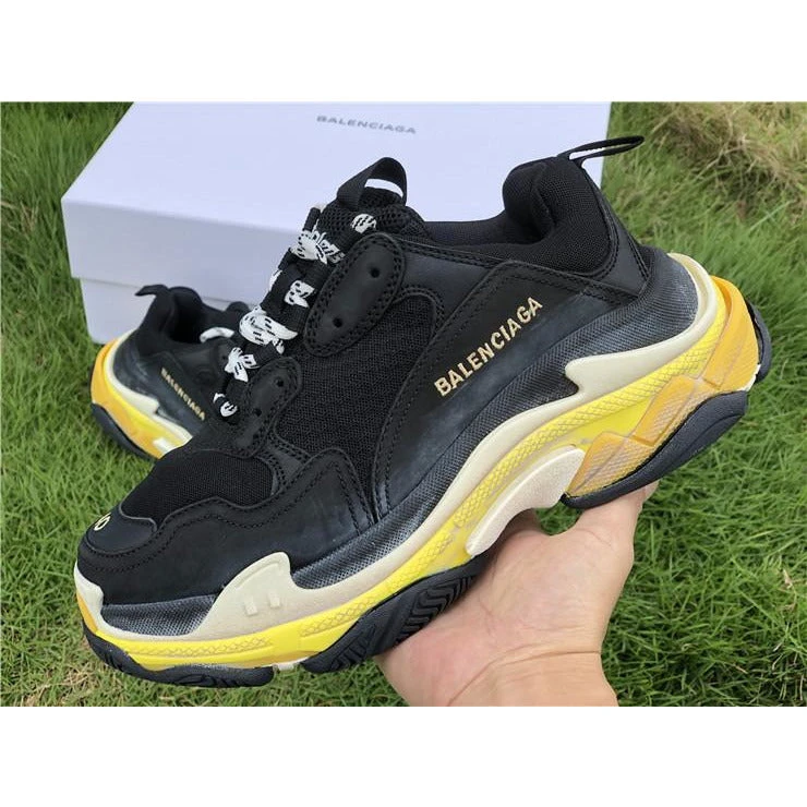 Hypeyourbeast BCG Triple S Sneakers Black / Yellow 3 Hypeyourbeast BCG Triple S Sneakers Black / Yellow