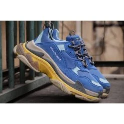 Hypeyourbeast BCG Triple S Sneakers Blue / Yellow Balenciaga