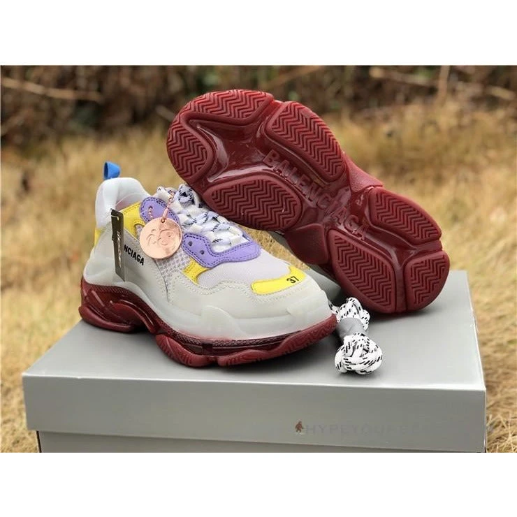 Hypeyourbeast Balenciaga BCG Triple S Purple Yellow 1 Hypeyourbeast Balenciaga BCG Triple S Purple Yellow