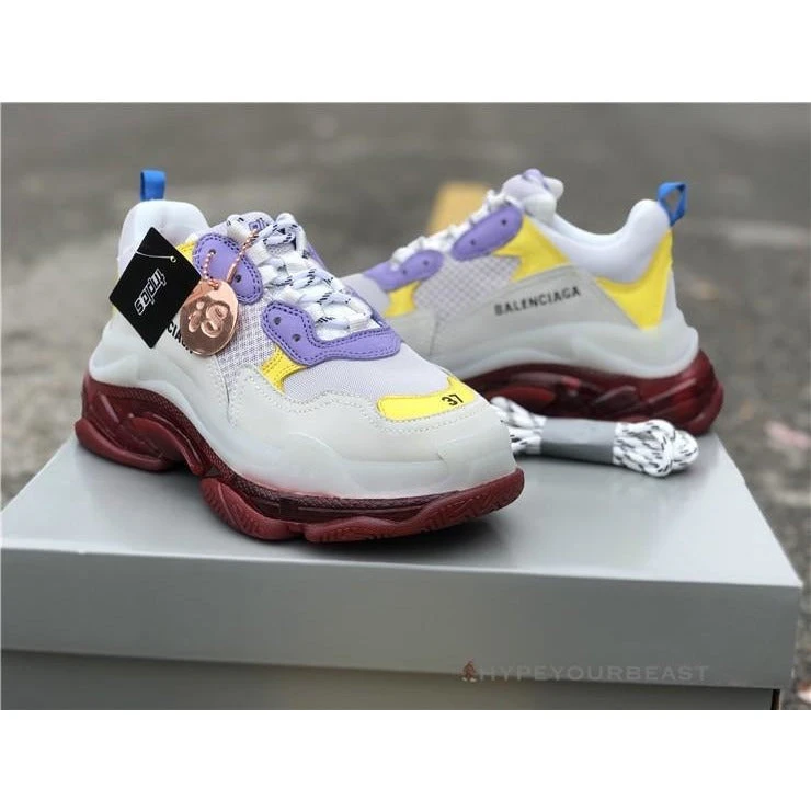 Hypeyourbeast Balenciaga BCG Triple S Purple Yellow 3 Hypeyourbeast Balenciaga BCG Triple S Purple Yellow