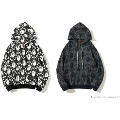 Hypeyourbeast Clothes BAPE X COACH Co-Branded Black-White Hoodie