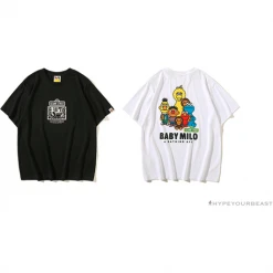 Hypeyourbeast BAPE Baby Milo Sesame Street Plain Tee Shirt 'BLACK' 26 Hypeyourbeast BAPE Baby Milo Sesame Street Plain Tee Shirt 'BLACK'