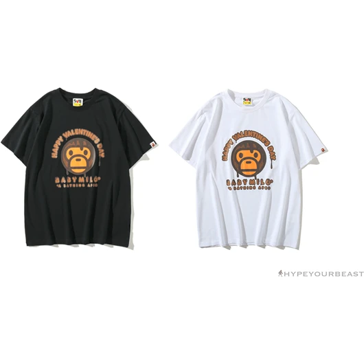 Hypeyourbeast BAPE Baby Milo Valentine's Day Chocolate Tee Shirt 'WHITE' Clothes 4 Hypeyourbeast BAPE Baby Milo Valentine's Day Chocolate Tee Shirt 'WHITE' Clothes