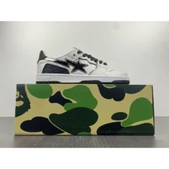 Hypeyourbeast Bape Sta Low Top Sneakers 'White Metallic Silver' 30 Hypeyourbeast Bape Sta Low Top Sneakers 'White Metallic Silver'