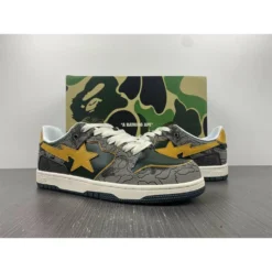 Hypeyourbeast Bape Sta Low Top Sneakers 'Grey Mustard Yellow'