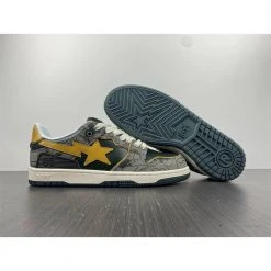 Hypeyourbeast Bape Sta Low Top Sneakers 'Grey Mustard Yellow'