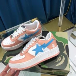 Hypeyourbeast Bape Sta Low Top Sneakers Pastel Pink Blue