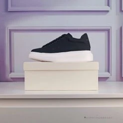 Hypeyourbeast Alexander McQueen Black / White Sole Lace Up Sneaker