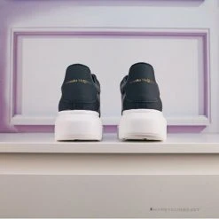 Hypeyourbeast Alexander McQueen Black / White Sole Lace Up Sneaker