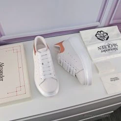 Hypeyourbeast Alexander McQueen White / Rose Gold Heel Sneaker