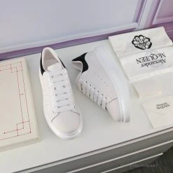 Hypeyourbeast A. Mcqueen Alexander McQueen White / Black Suede Heel Sneaker