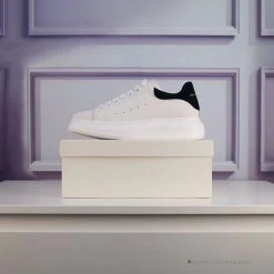 Hypeyourbeast A. Mcqueen Alexander McQueen White / Black Suede Heel Sneaker