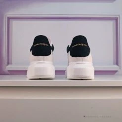 Hypeyourbeast A. Mcqueen Alexander McQueen White / Black Suede Heel Sneaker