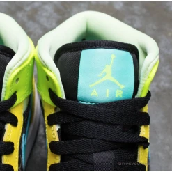 Hypeyourbeast Air Jordan 1 Mid GS Aurora Green Optic-Yellow