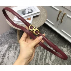 Hypeyourbeast SFG Women's Double G Leather Red Belt