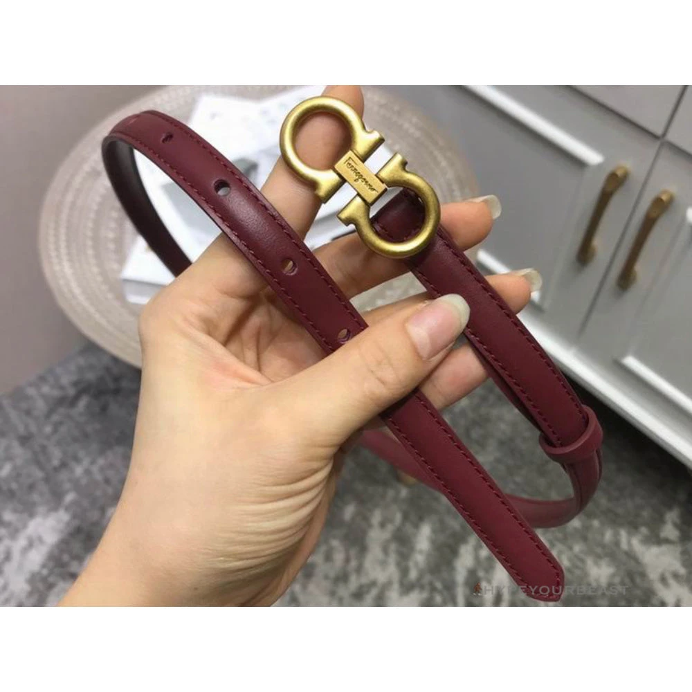 Hypeyourbeast SFG Women's Double G Leather Red Belt 3 Hypeyourbeast SFG Women's Double G Leather Red Belt