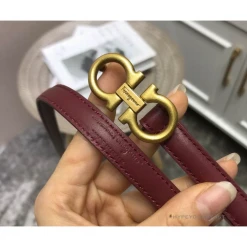 Hypeyourbeast SFG Women's Double G Leather Red Belt