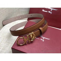 Hypeyourbeast Belts SFG Men's Double G Leather Brown Belt