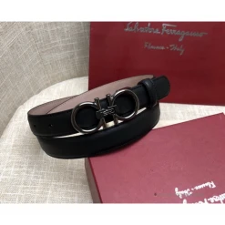 Hypeyourbeast Belts SFG Men's Double G Leather Black Belt