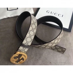 Hypeyourbeast Belts GC Belt Pattern Gold Buckle