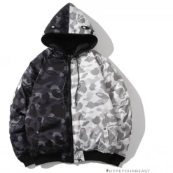 HypeYourBeast Clothes Bape Camo Hoodie White Black