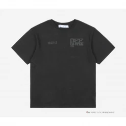 HypeYourBeast Off White Tee Shirt Black Grey