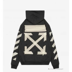 HypeYourBeast Off White Hoodie Black Hoodies & Jackets