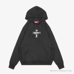 HypeYourBeast Hoodies & Jackets Supreme Cross Box Logo Hoodie Black