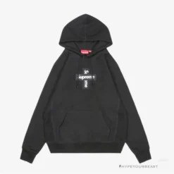 HypeYourBeast Hoodies & Jackets Supreme Cross Box Logo Hoodie Black
