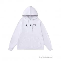HypeYourBeast Off White Hoodie Royal - White