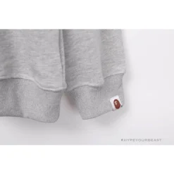 Hypeyourbeast BAPE Classic Ape Head Embroidered Long Sleeve Shirt 'GREY'