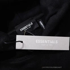HypeYourBeast FOG Hoodie Reflective ‘ESSENTIALS’ Black Hoodies & Jackets