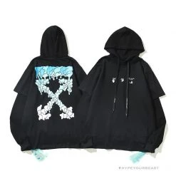 HypeYourBeast Off White Hoodie Black Blue
