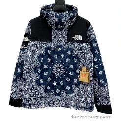 HypeYourBeast Supreme X TNF Bandana Jacket Blue Hoodies & Jackets
